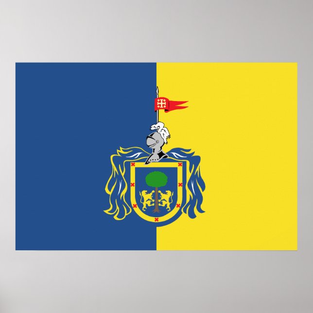 Póster Bandera de Jalisco (local), México (Frente)