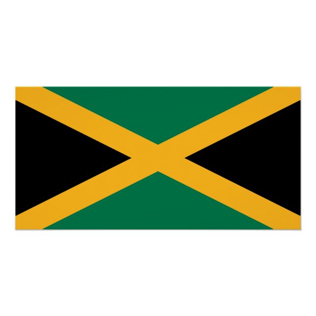 Póster Bandera de Jamaica (Anverso)