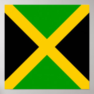 Póster Bandera de Jamaica Etnia del país jamaiquino