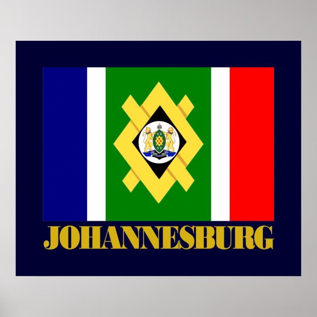 Póster Bandera de Johannesburgo (Frente)