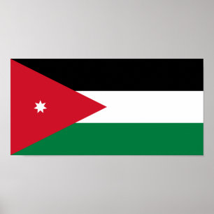 Póster Bandera de Jordania