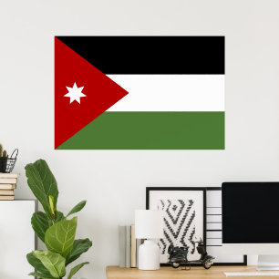 Póster Bandera de Jordania