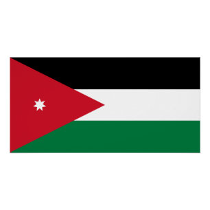 Póster Bandera de Jordania