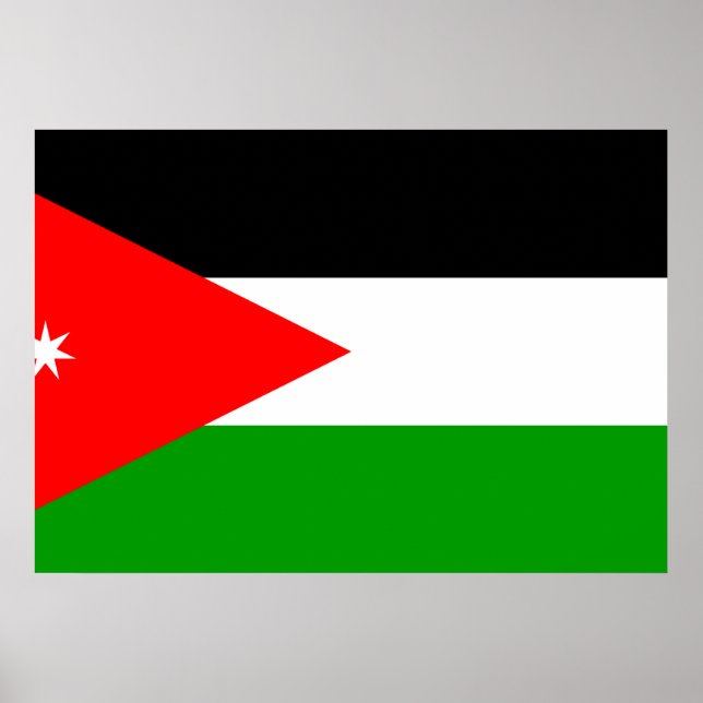 Póster Bandera de Jordania (Frente)