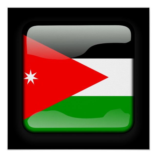 Póster Bandera de Jordania (Anverso)