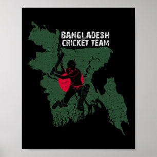Póster Bandera de jugador de cricket de Ngladesh Jersey M
