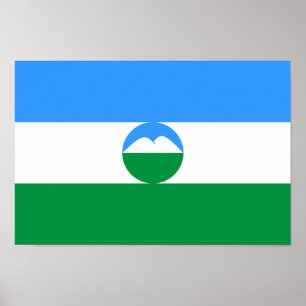 Póster Bandera de Kabardino Balkaria
