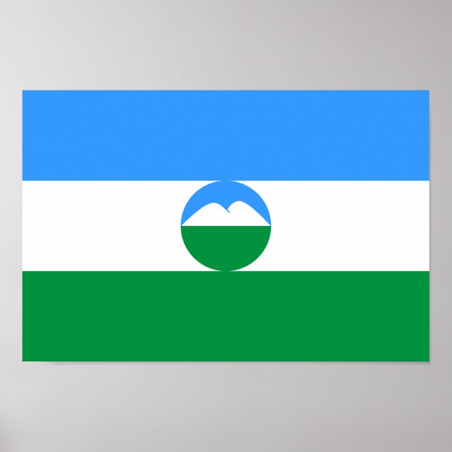 Póster Bandera de Kabardino Balkaria (Frente)