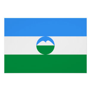 Póster Bandera de Kabardino Balkaria