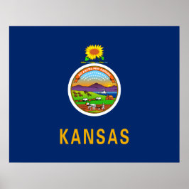 Póster Bandera de Kansas