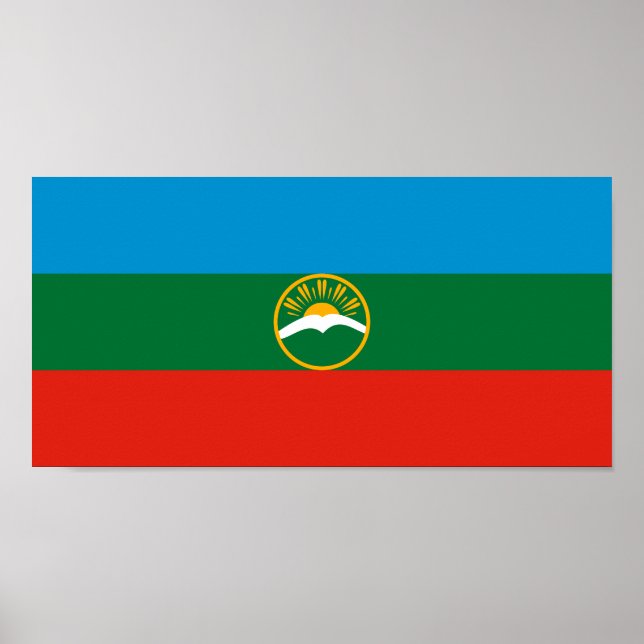 Póster Bandera de Karachay Cherkessia (Frente)