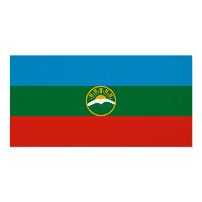 Póster Bandera de Karachay Cherkessia (Anverso)