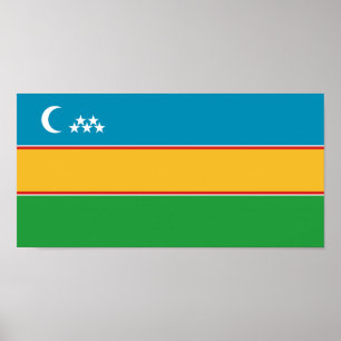 Póster Bandera de Karakalpakistán