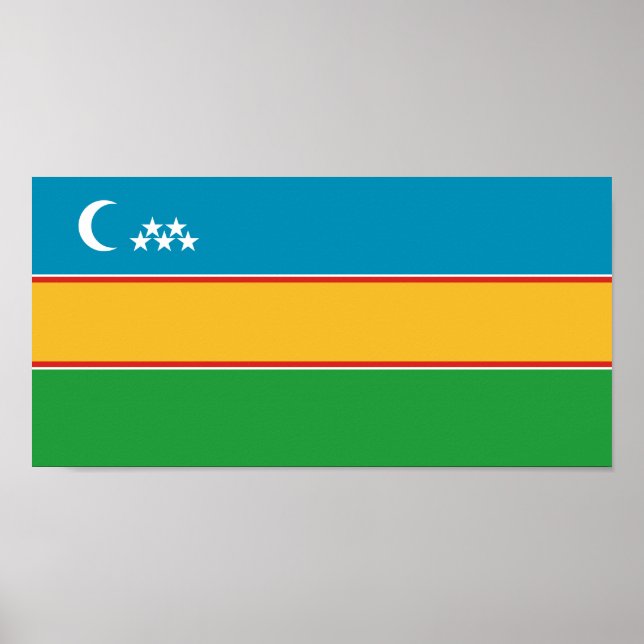 Póster Bandera de Karakalpakistán (Frente)