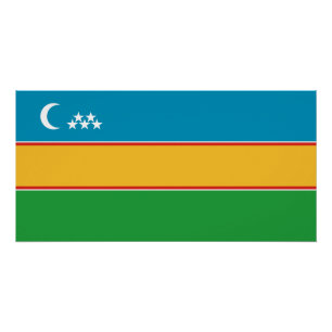 Póster Bandera de Karakalpakstan