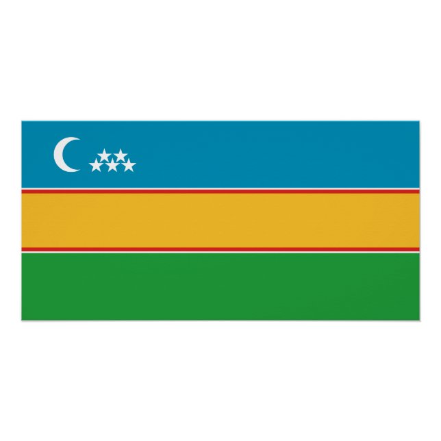 Póster Bandera de Karakalpakstan (Anverso)