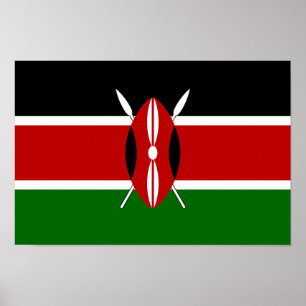 Póster Bandera de Kenia