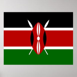 Póster Bandera de Kenia