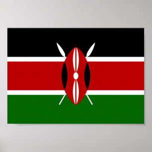 Póster Bandera de Kenia