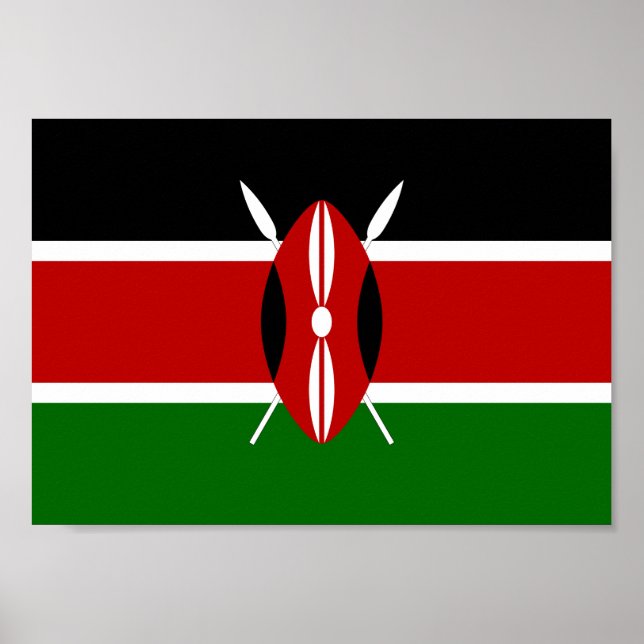 Póster Bandera de Kenia (Frente)