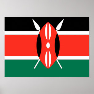 Póster Bandera de Kenia