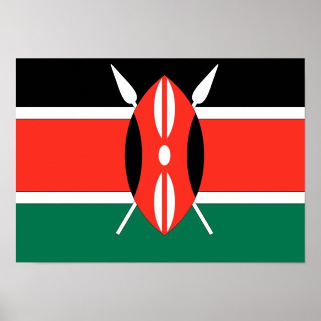 Póster Bandera de Kenia (Frente)