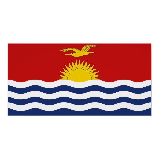 Póster Bandera de Kiribati (Anverso)