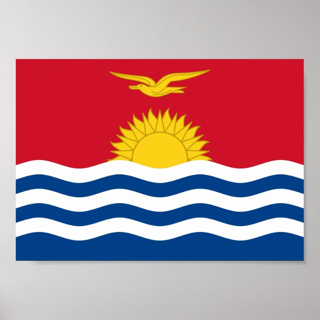 Póster Bandera de Kiribati (Frente)