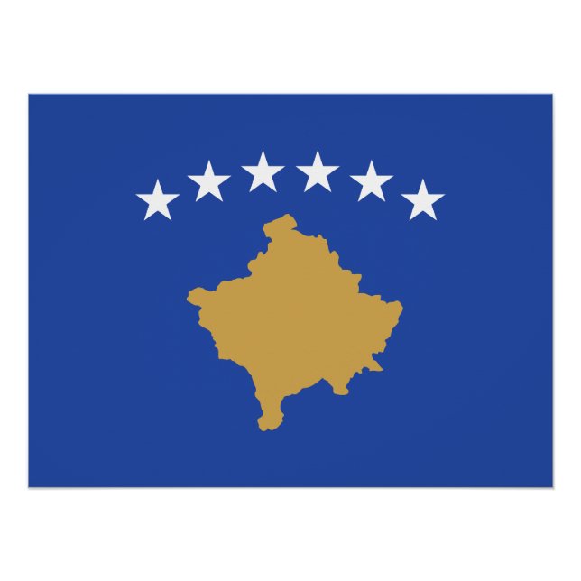 Póster Bandera de Kosovo (Anverso)