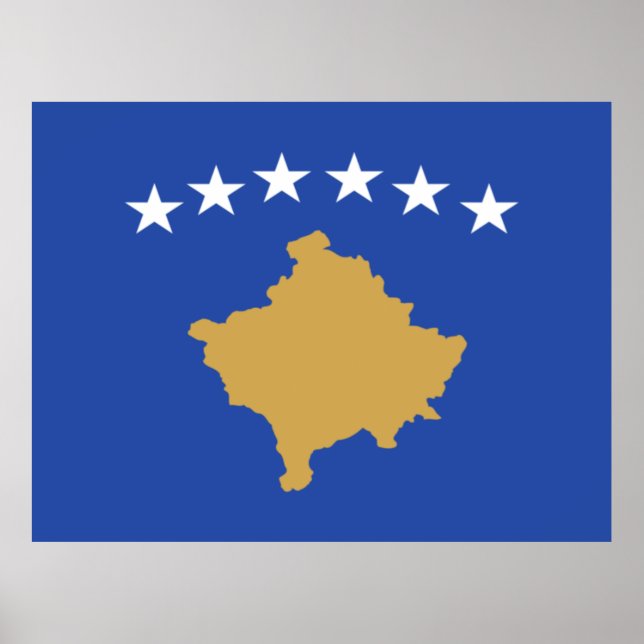 Póster Bandera de kosovo (Frente)