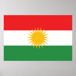 Póster Bandera de Kurdistán