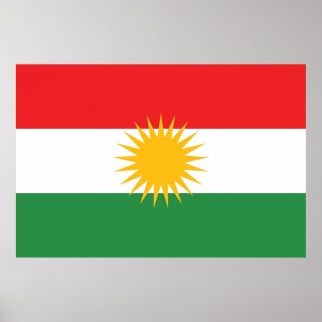 Póster Bandera de Kurdistán (Frente)