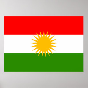 Póster Bandera de Kurdistán