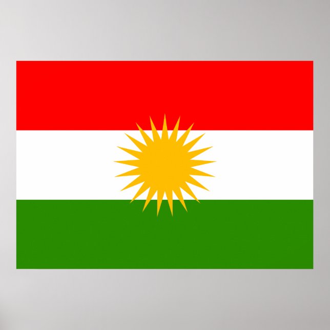 Póster Bandera de Kurdistán (Frente)