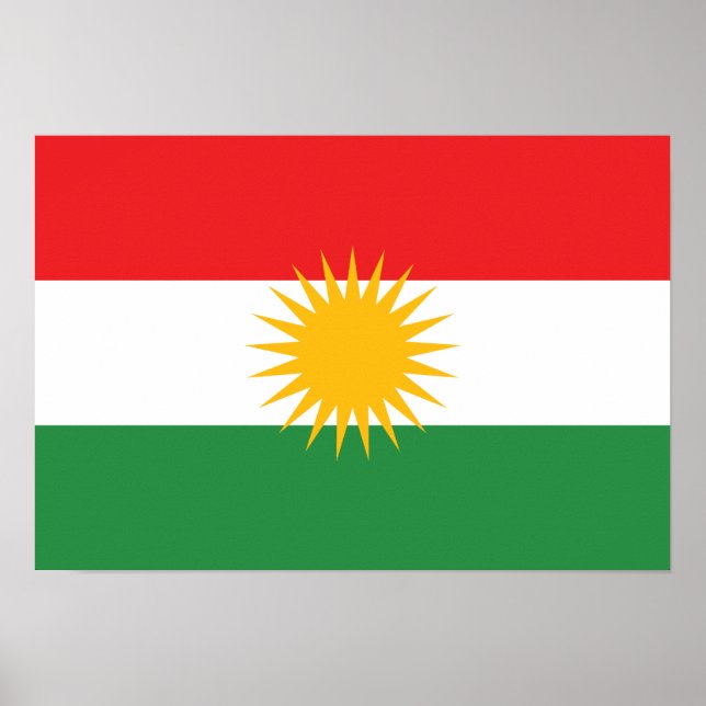 Póster Bandera de Kurdistán (Frente)