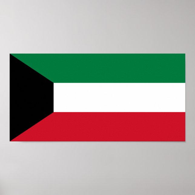 Póster Bandera de Kuwait (Frente)