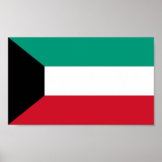 Póster Bandera de Kuwait (Frente)