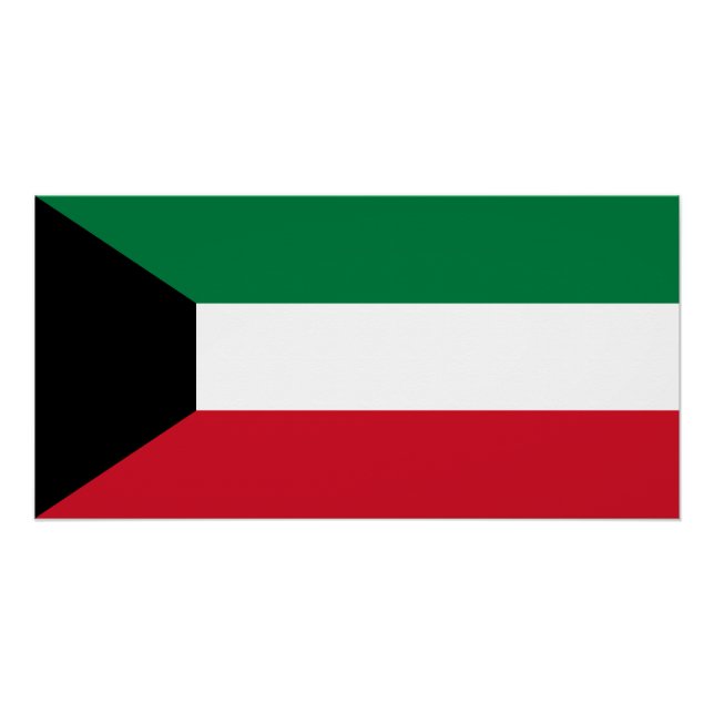 Póster Bandera de Kuwait (Anverso)