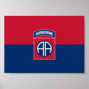 Póster Bandera de la 82ª División Aerotransportada Vetera
