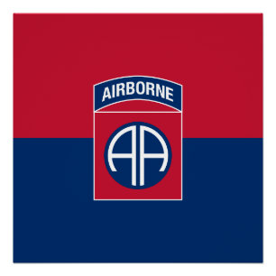 Póster Bandera de la 82ª División Aerotransportada Vetera