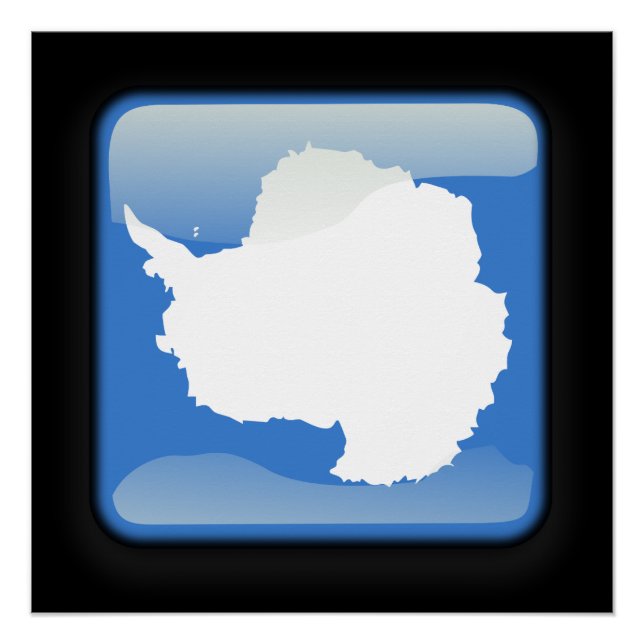 Póster Bandera de la Antártida (Anverso)