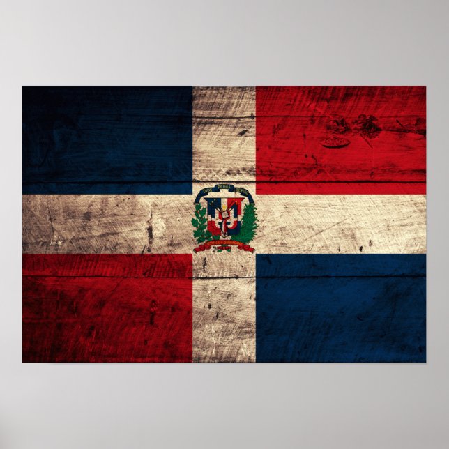 Póster Bandera de la Antigua República Dominicana de made (Frente)