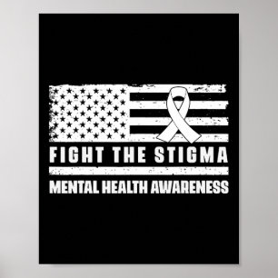 Póster Bandera De La Cinta De La Salud Usa Usamos Salud M