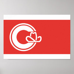 Póster Bandera de la ciudad de Calgary