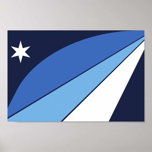Póster Bandera de la ciudad de Columbia - Carolina del Su (Frente)