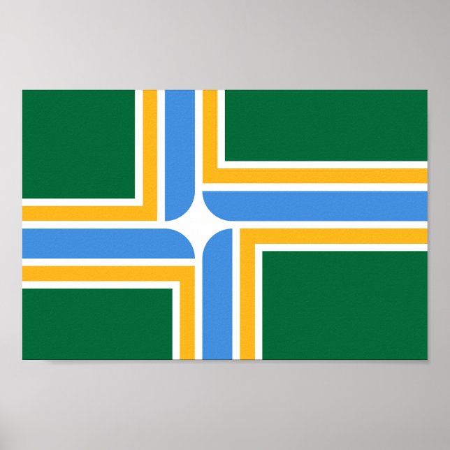 Póster Bandera de la ciudad de Portland (Frente)