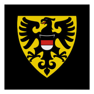 Póster bandera de la ciudad de Reutlingen alemania símbol