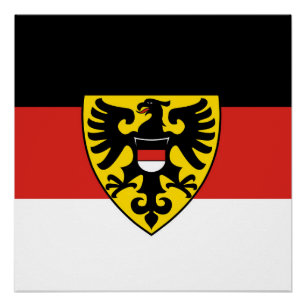 Póster bandera de la ciudad de Reutlingen alemania símbol