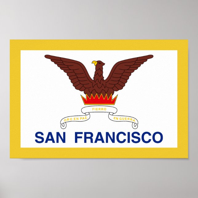 Póster Bandera de la ciudad de San Francisco (Frente)