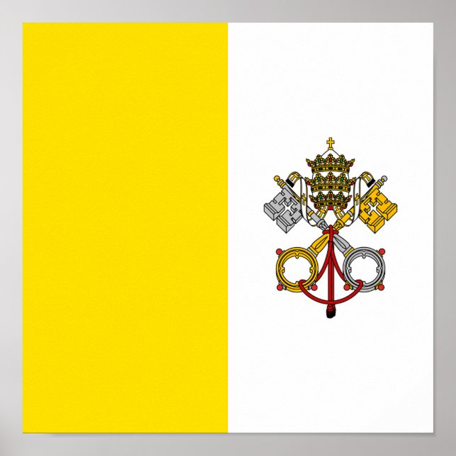 Póster Bandera de la Ciudad del Vaticano (Frente)